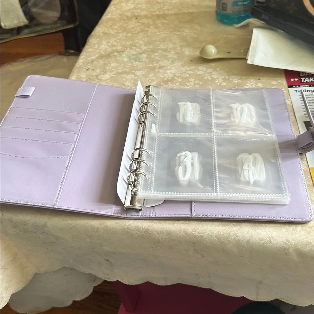 Lavender Savings Challenge Binder